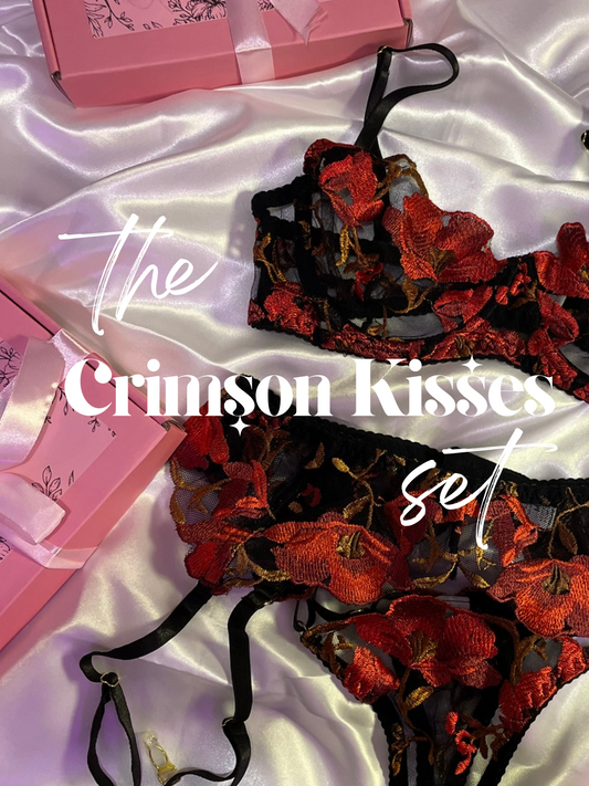 Crimson Kisses Lingerie Set 🔥💋