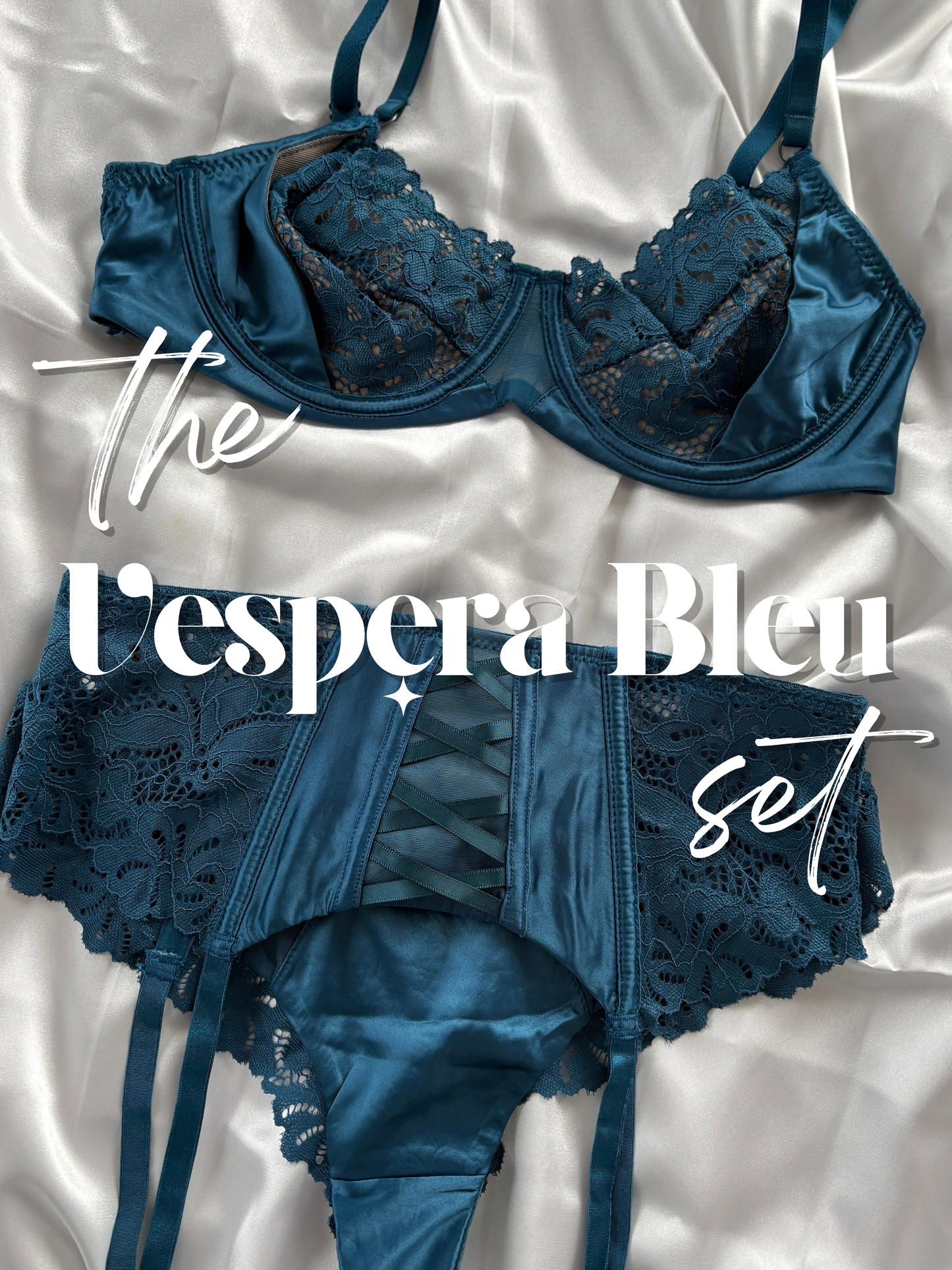 Vespera Bleu Lingerie Set